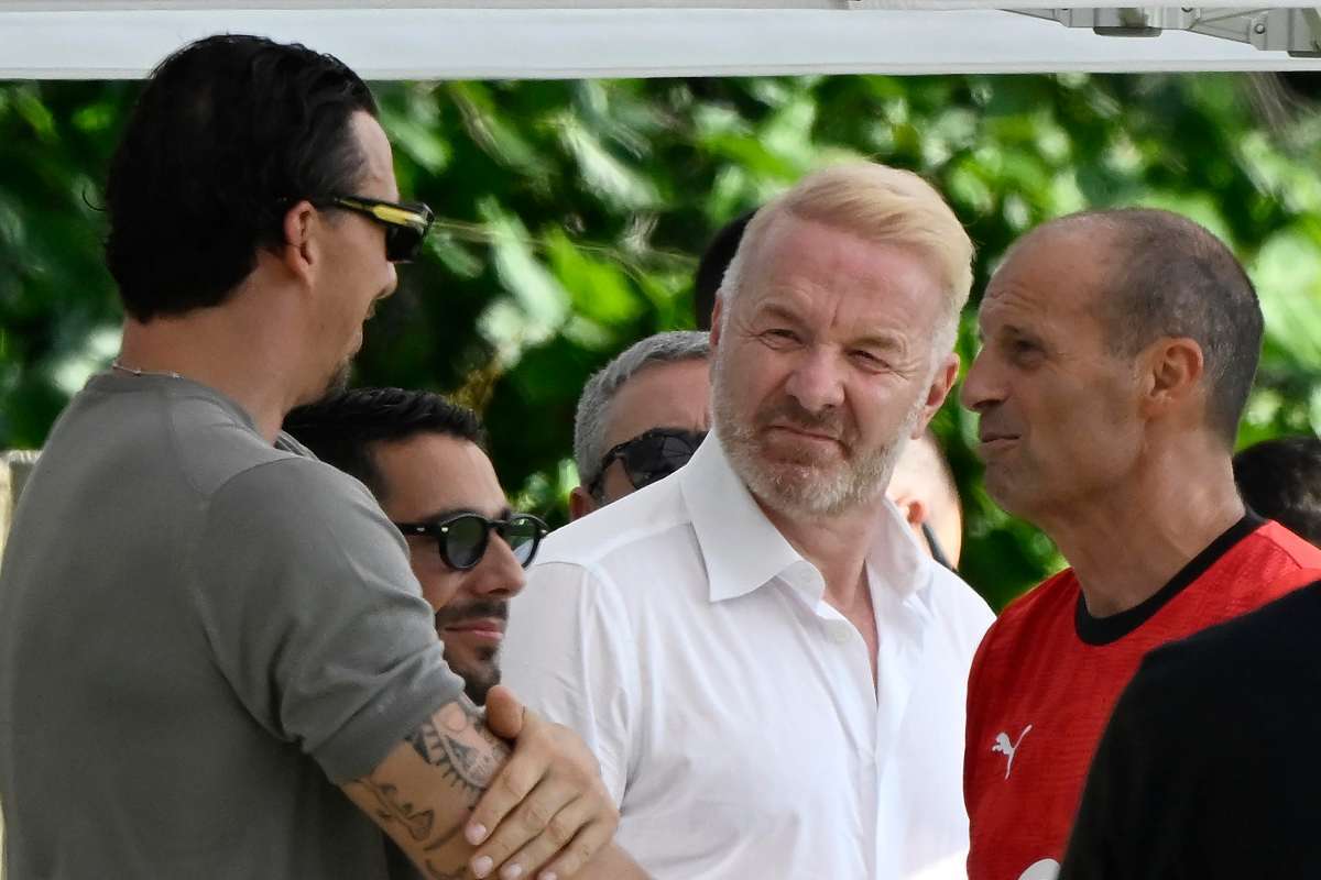 Ibra, Tare e Allegri a colloquio