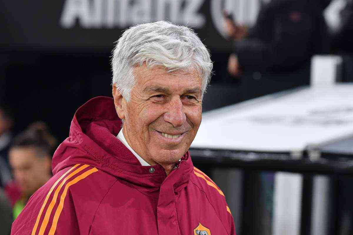 Gasperini sorridente prima di Juve-Roma