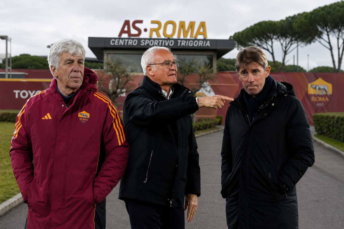 Gasperini, Ranieri e Massara a Trigoria