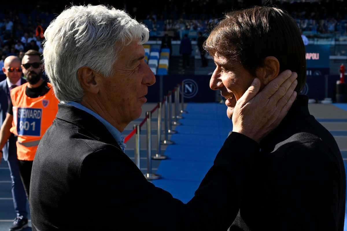 Gasperini e Conte si salutano