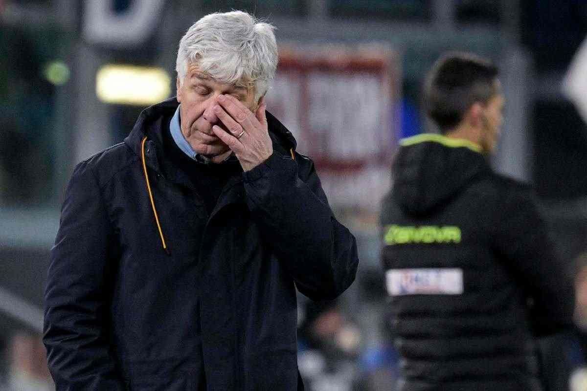 Gian Piero Gasperini disperato in panchina