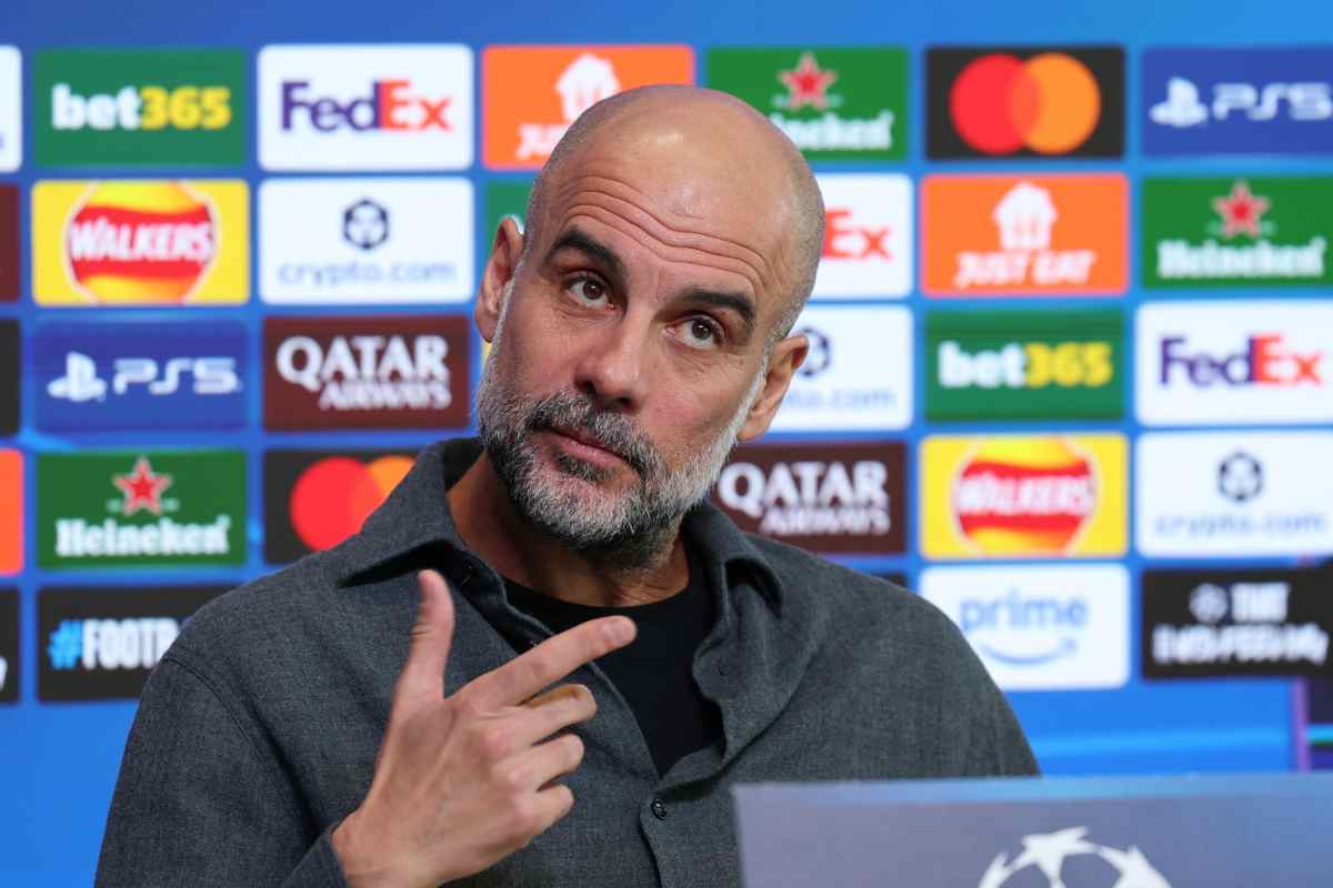 Pep Guardiola in conferenza stampa