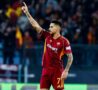 Lorenzo Pellegrini saluta i tifosi