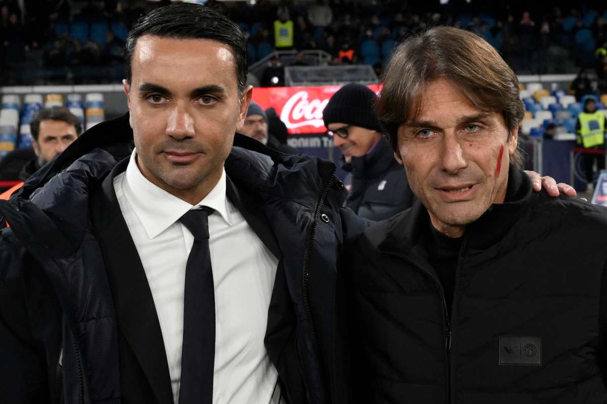 Palladino e Conte posano per i fotografi