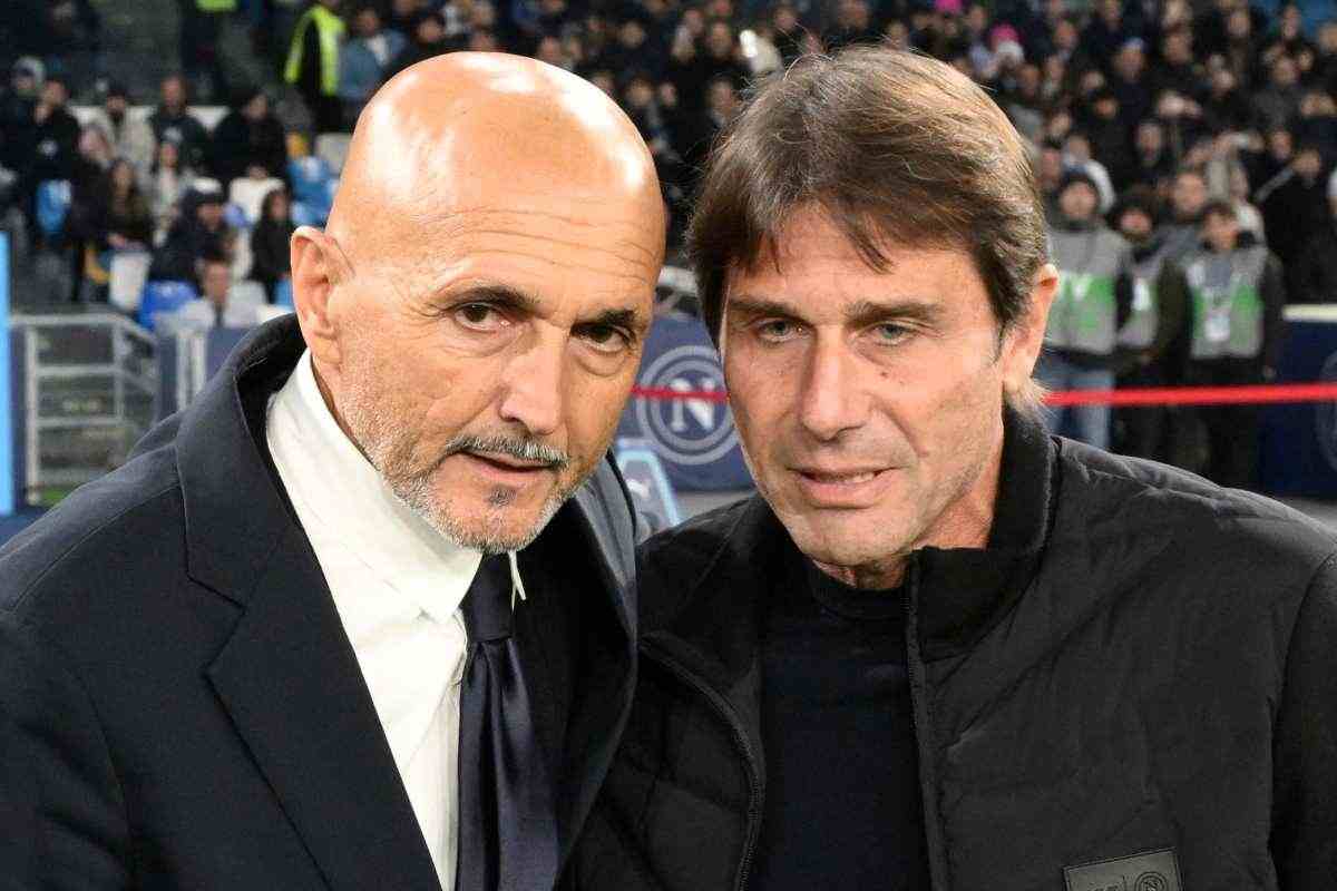 Spalletti e Conte a bordocampo prima del match