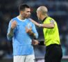 Romagnoli protesta contro l'arbitro