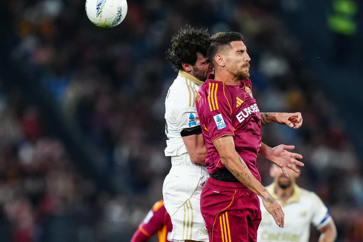 Lorenzo Pellegrini in azione contro il Pisa
