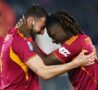 Cristante e Koné esultano dopo un gol