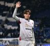 Marco Palestra saluta i tifosi