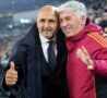 Spalletti e Gasperini si abbracciano prima del fischio d'inizio