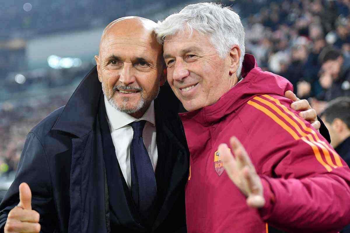 Spalletti e Gasperini abbracciati