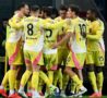I giocatori della Juve festeggiano dopo un gol