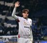 Marco Palestra saluta i tifosi