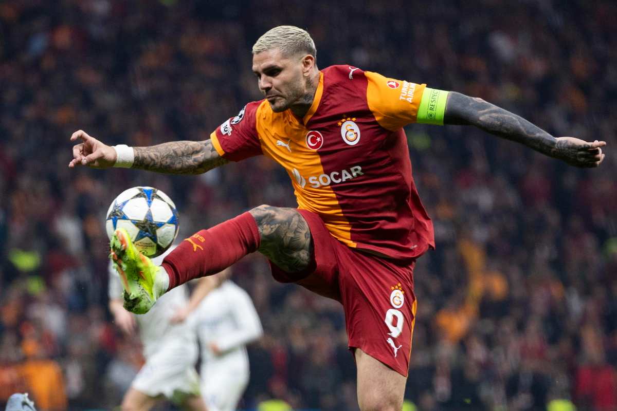 Mauro Icardi in azione in Champions League