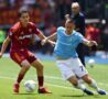 Niccolò Pisilli durante il derby Roma-Lazio