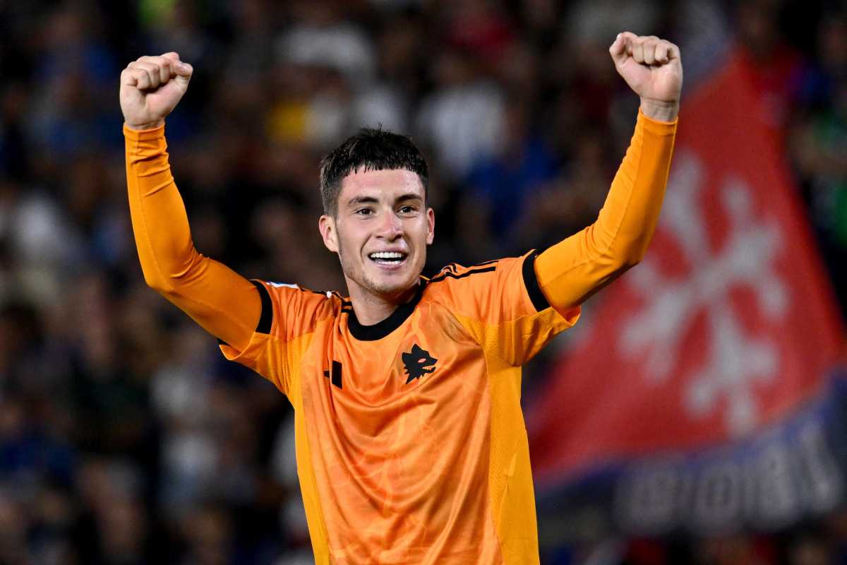 Matias Soulé esulta dopo un gol