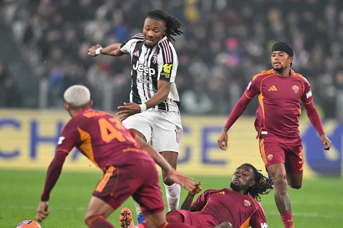 Thuram in azione durante Juve-Roma