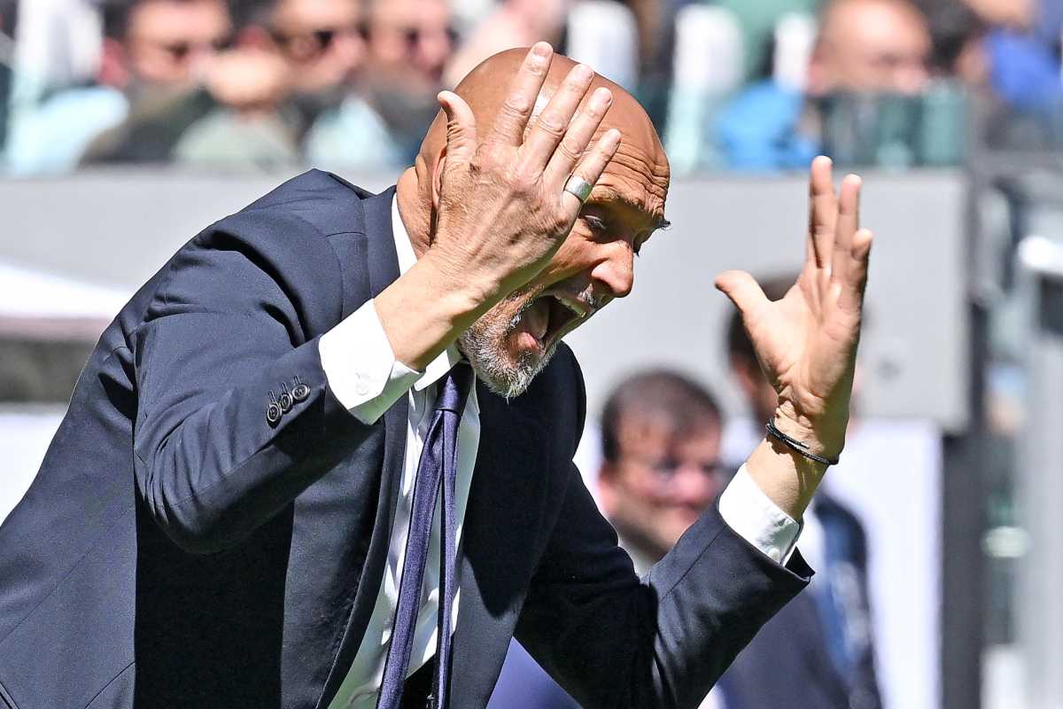 Luciano Spalletti s'infuria in panchina