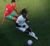 Manu Koné in azione durante Francia-Marocco
