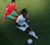 Manu Koné in azione con la Francia
