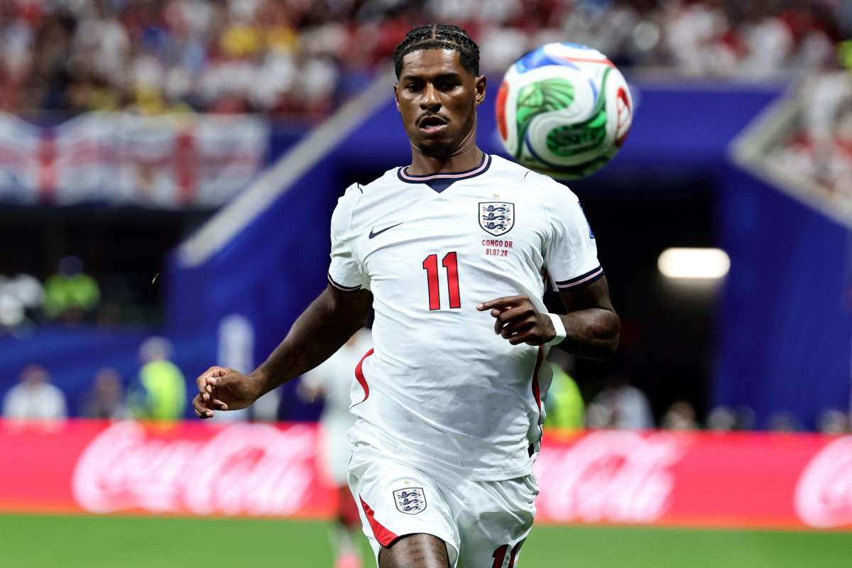 Marcus Rashford con la maglia inglese