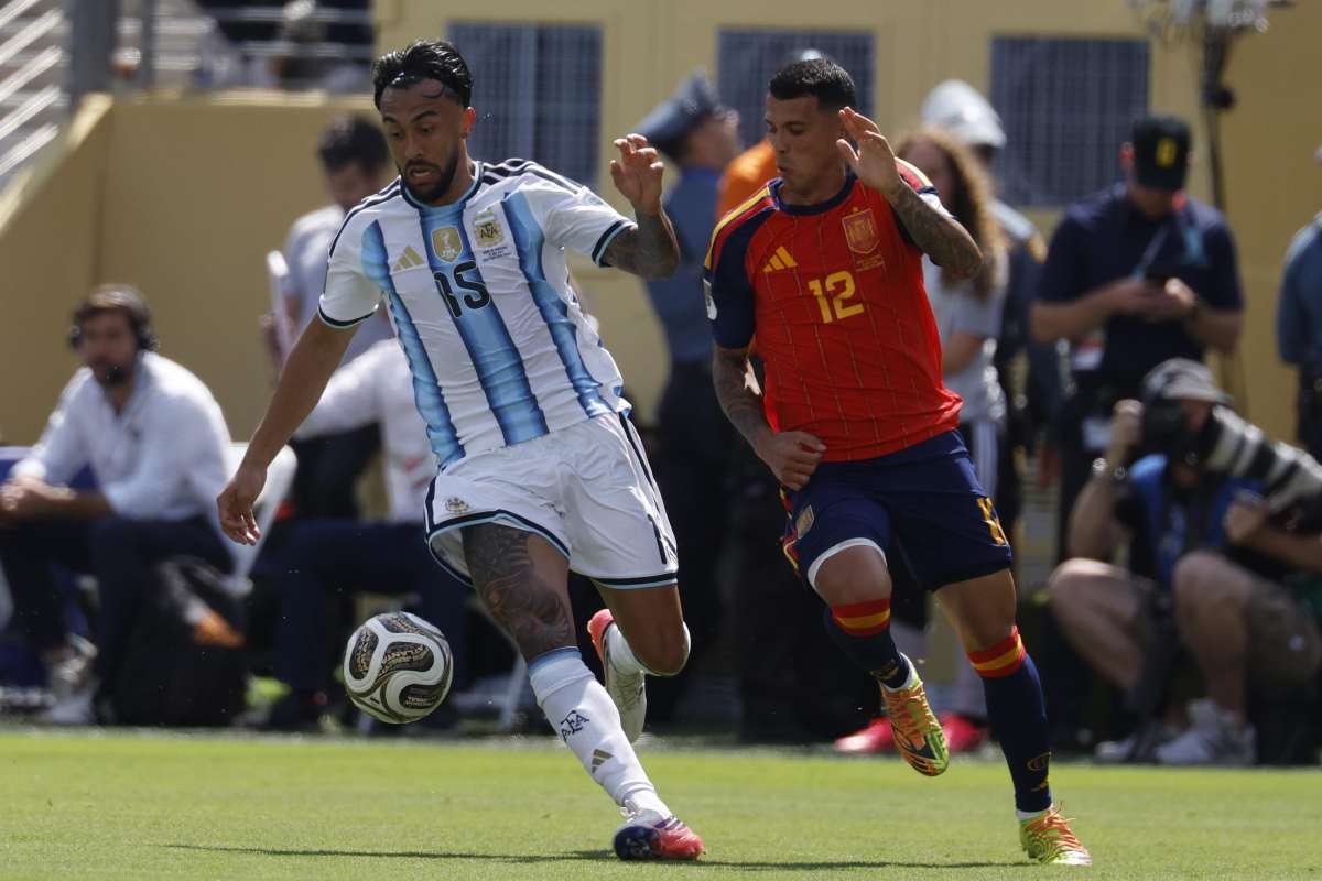 Nico Gonzalez durante Argentina-Spagna