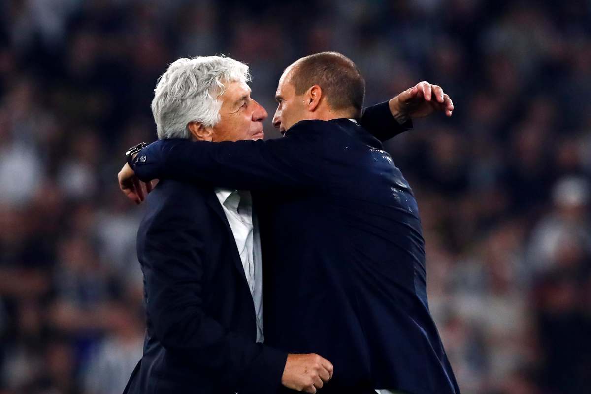 Allegri e Gasperini si abbracciano