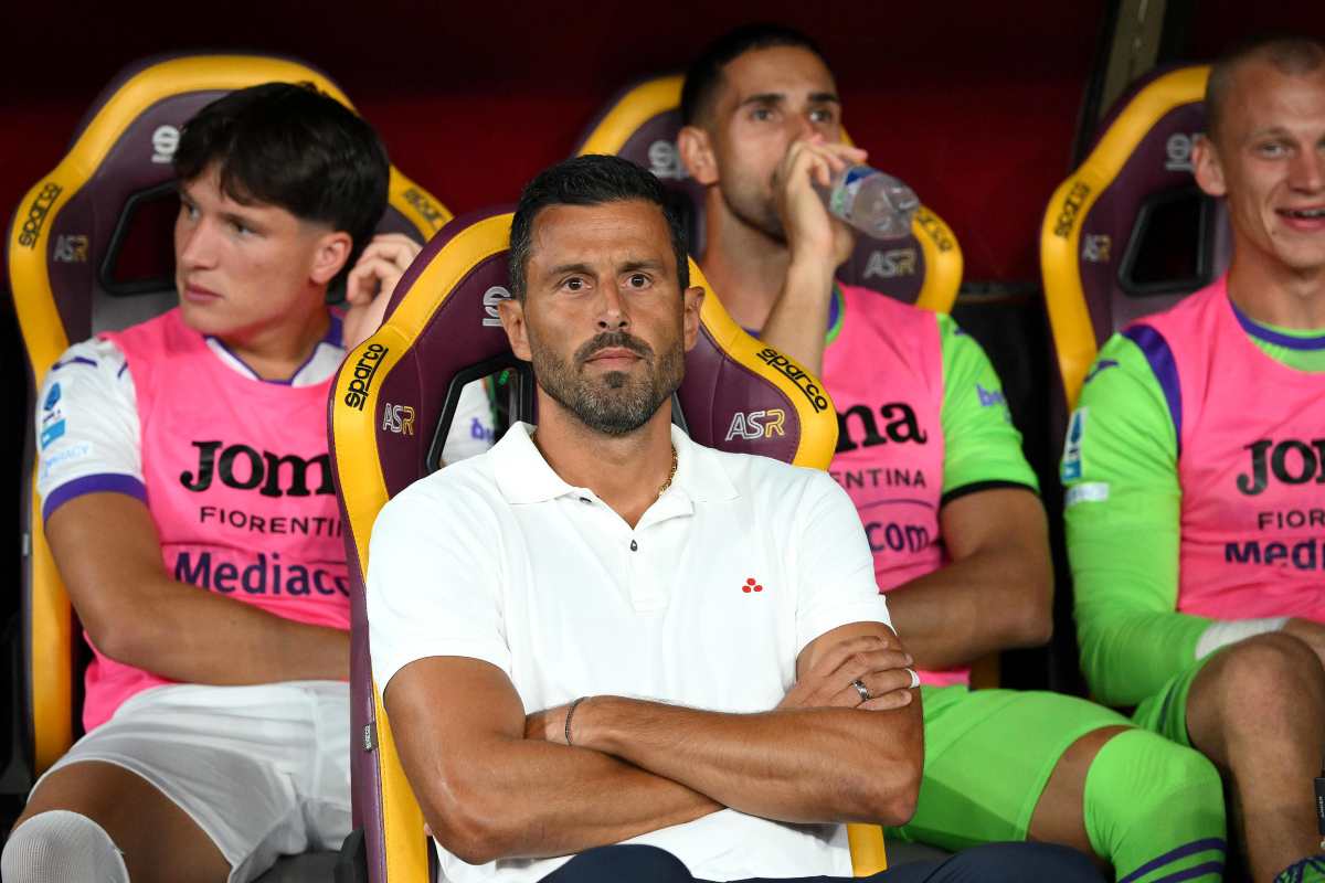 Fabio Grosso durante Roma-Fiorentina