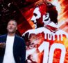 Totti durante una trasmissione televisiva