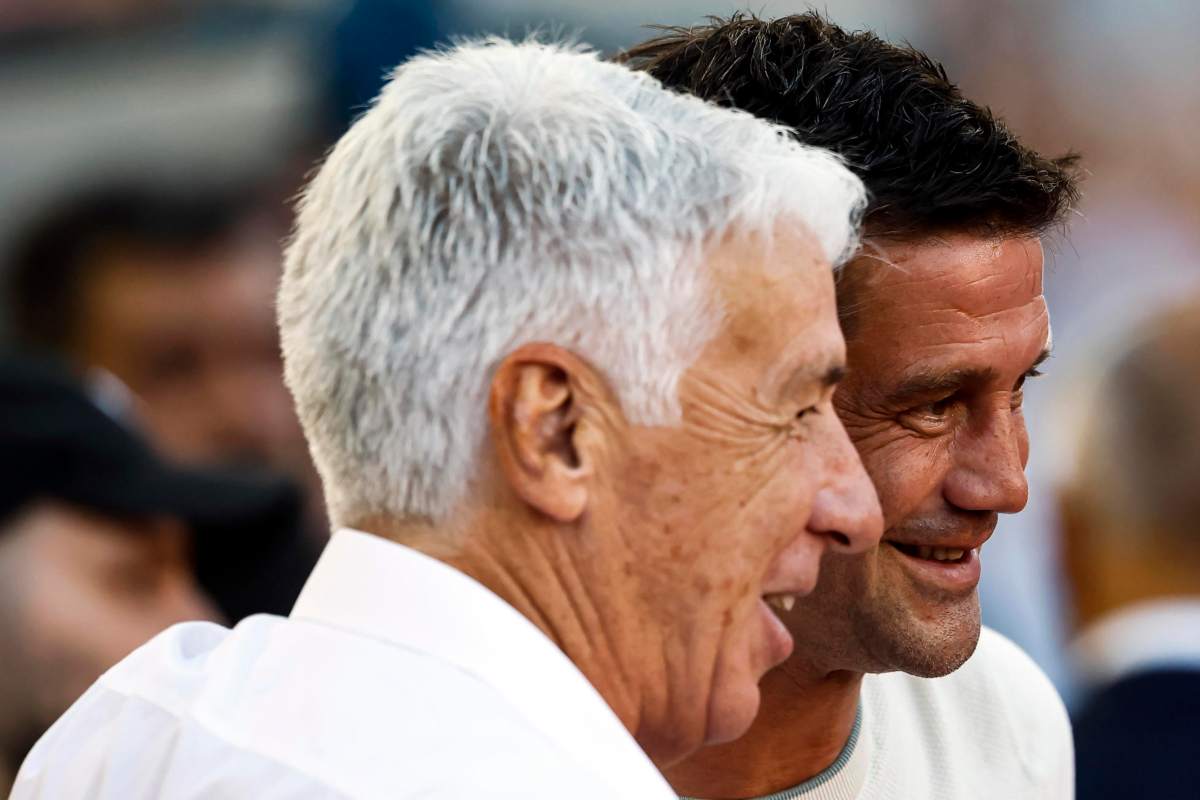 Gasperini e Chivu durante Roma-Inter