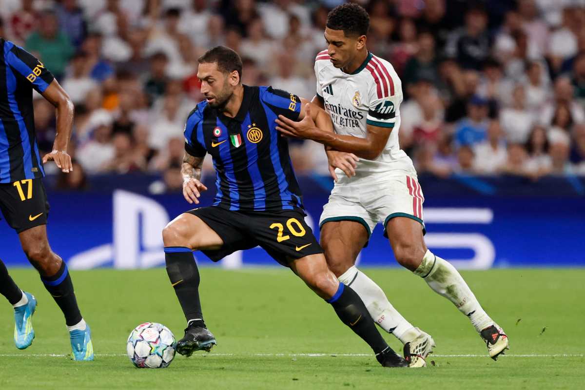 Calhanoglu durante Real Madrid-Inter
