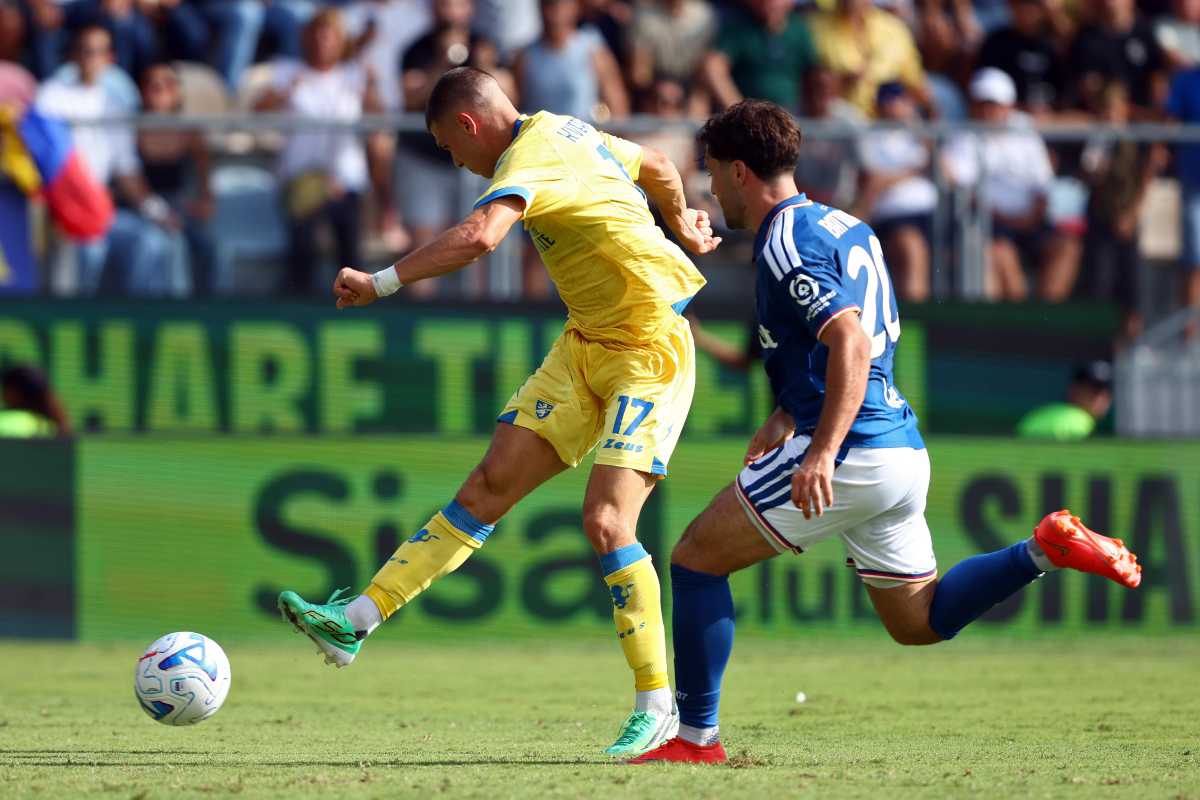 Kvernadze in azione durante Frosinone-Como