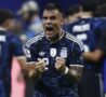 Lautaro Martinez con la maglia dell'Argentina