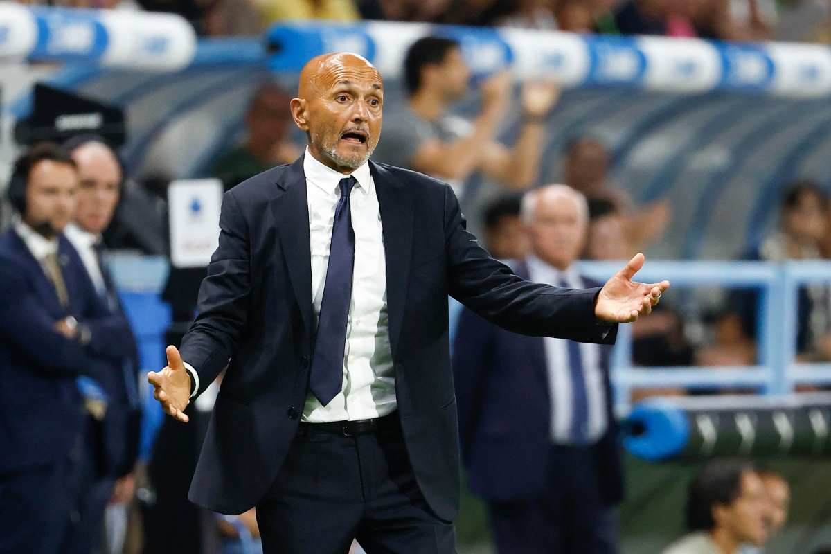 Luciano Spalletti furioso in panchina
