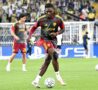 Manu Koné durante il riscaldamento