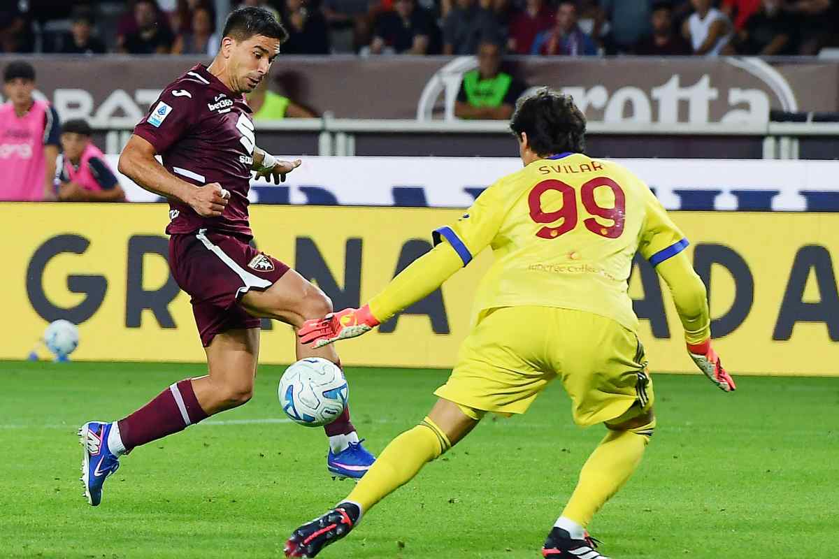 Svilar durante Torino-Roma
