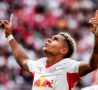 Antonio Nusa esulta dopo un gol