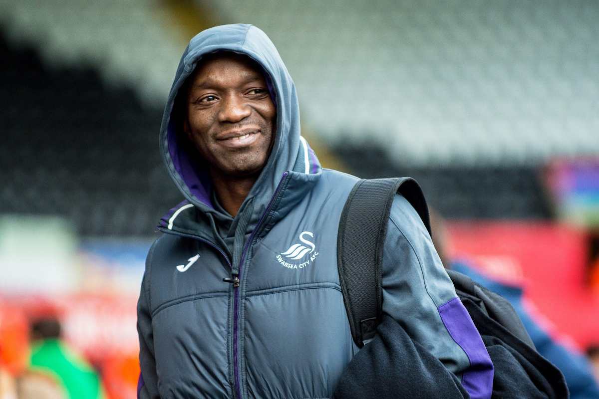 Claude Makelele quando era vice allenatore allo Swansea