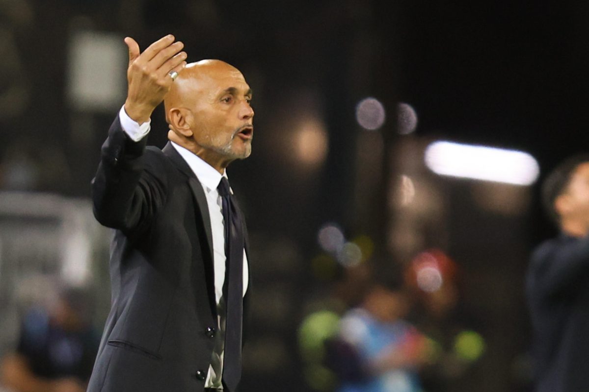 Luciano Spalletti si arrabbia in panchina