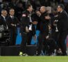 Allegri discute con il quarto uomo dopo l'espulsione