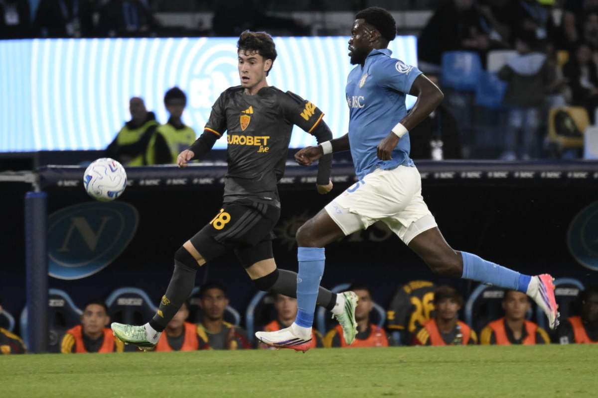 Matias Soulé durante Napoli-Roma